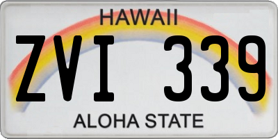 HI license plate ZVI339