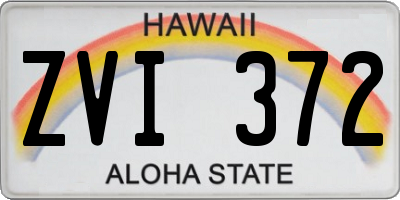 HI license plate ZVI372