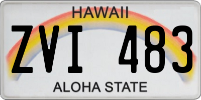 HI license plate ZVI483