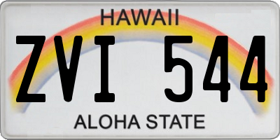HI license plate ZVI544