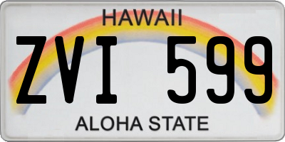 HI license plate ZVI599