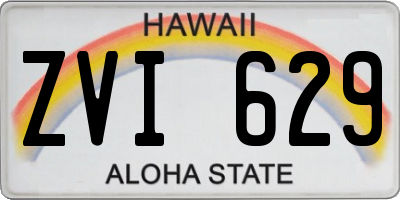 HI license plate ZVI629