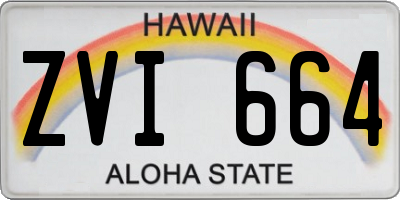 HI license plate ZVI664