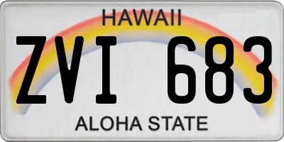 HI license plate ZVI683