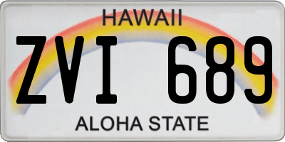 HI license plate ZVI689