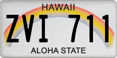 HI license plate ZVI711