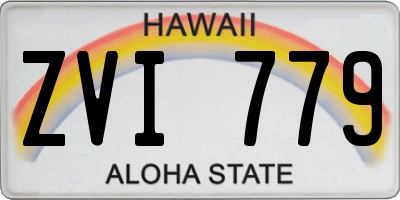 HI license plate ZVI779