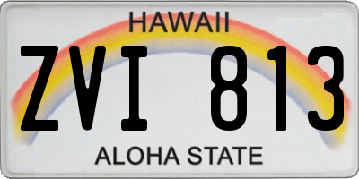 HI license plate ZVI813