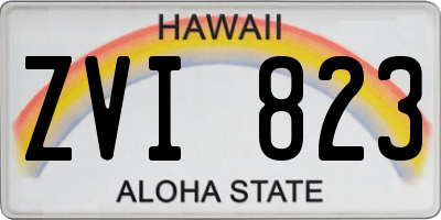 HI license plate ZVI823