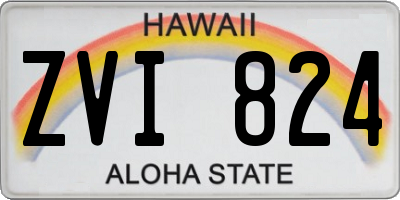 HI license plate ZVI824