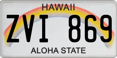 HI license plate ZVI869