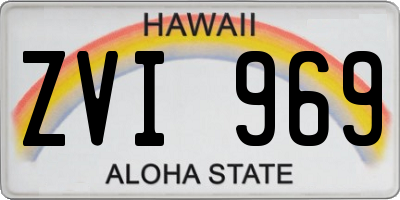 HI license plate ZVI969