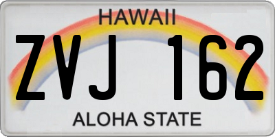 HI license plate ZVJ162