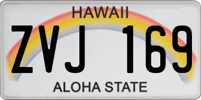 HI license plate ZVJ169