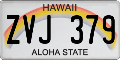 HI license plate ZVJ379