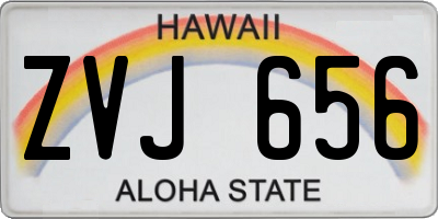 HI license plate ZVJ656