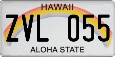 HI license plate ZVL055