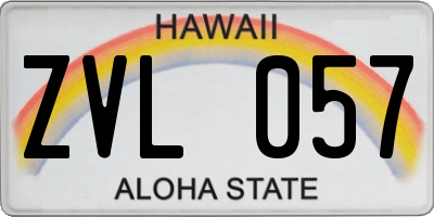 HI license plate ZVL057