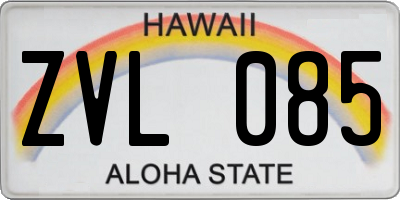 HI license plate ZVL085