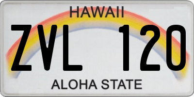HI license plate ZVL120