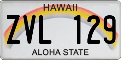 HI license plate ZVL129