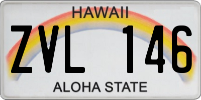 HI license plate ZVL146