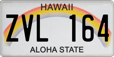 HI license plate ZVL164