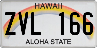 HI license plate ZVL166