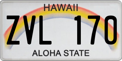 HI license plate ZVL170