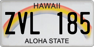 HI license plate ZVL185