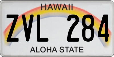 HI license plate ZVL284