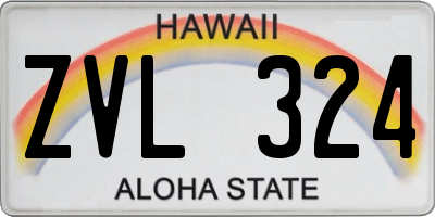HI license plate ZVL324