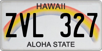 HI license plate ZVL327