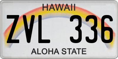 HI license plate ZVL336