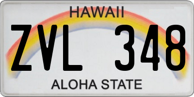 HI license plate ZVL348