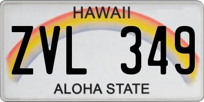 HI license plate ZVL349