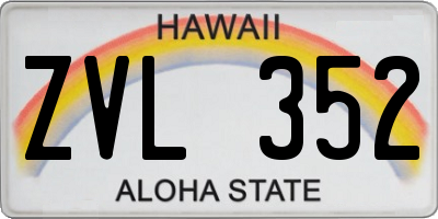 HI license plate ZVL352