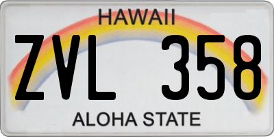 HI license plate ZVL358