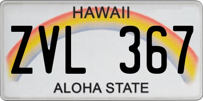HI license plate ZVL367
