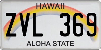 HI license plate ZVL369
