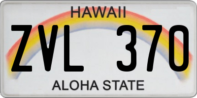 HI license plate ZVL370