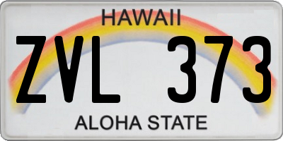 HI license plate ZVL373