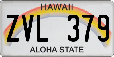 HI license plate ZVL379