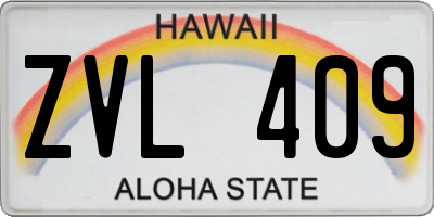 HI license plate ZVL409