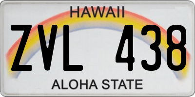 HI license plate ZVL438