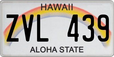 HI license plate ZVL439