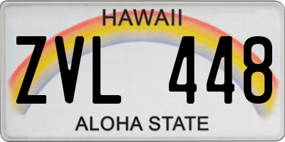HI license plate ZVL448