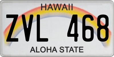 HI license plate ZVL468