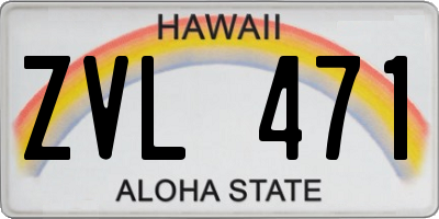 HI license plate ZVL471