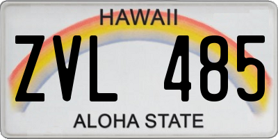 HI license plate ZVL485